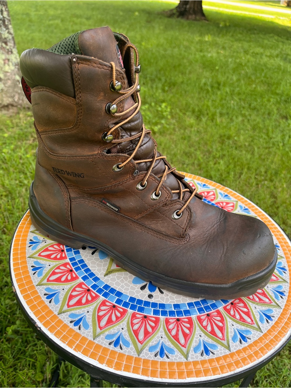 Red Wing Work Boots Mens 13 Brown Waterproof 8 inch King Toe Leather Safety 2280